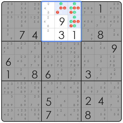 x wing technique sudoku